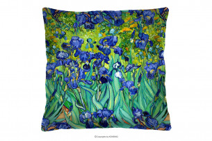 ARTIFE, https://konsimo.pl/kolekcja/artife/ Poduszka wzór malowanych irysów Vincent van Gogh zielony/fioletowy - zdjęcie