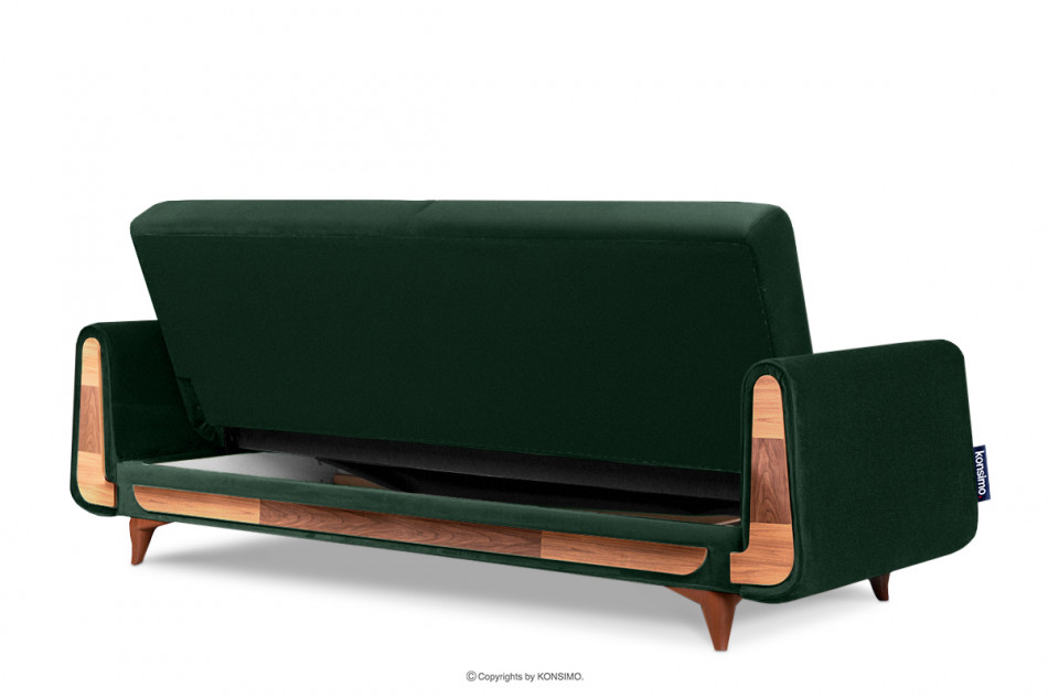 GUSTAVO Zielona sofa rozkładana welur ciemny zielony - zdjęcie 3
