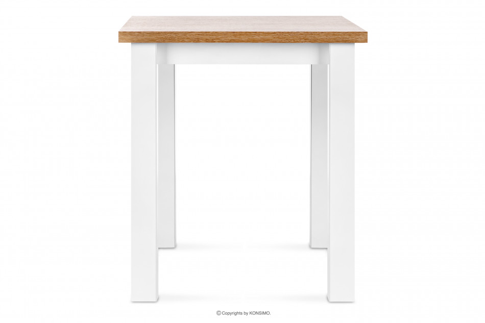 DAVI Skandynawski stół z krzesłami do kuchni dąb craft złoty/biały - zdjęcie 4