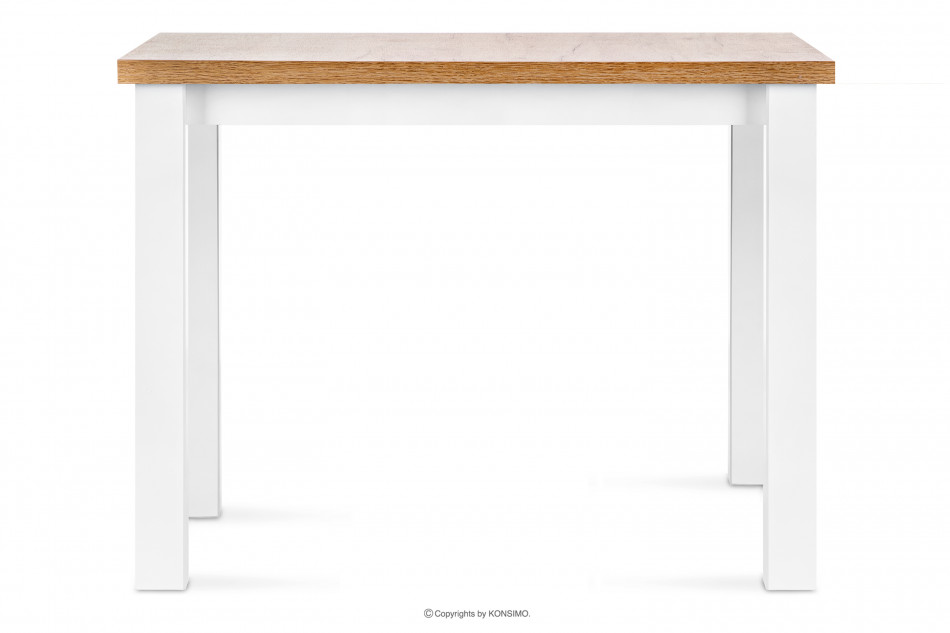 DAVI Skandynawski stół z krzesłami do kuchni dąb craft złoty/biały - zdjęcie 2