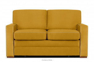 EMBER, https://konsimo.pl/kolekcja/ember/ Sofa rozkładana do przodu z wygodnym wysokim oparciem żółta żółty - zdjęcie
