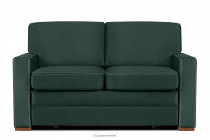 EMBER, https://konsimo.pl/kolekcja/ember/ Sofa rozkładana do przodu z wygodnym wysokim oparciem zielona ciemny zielony - zdjęcie