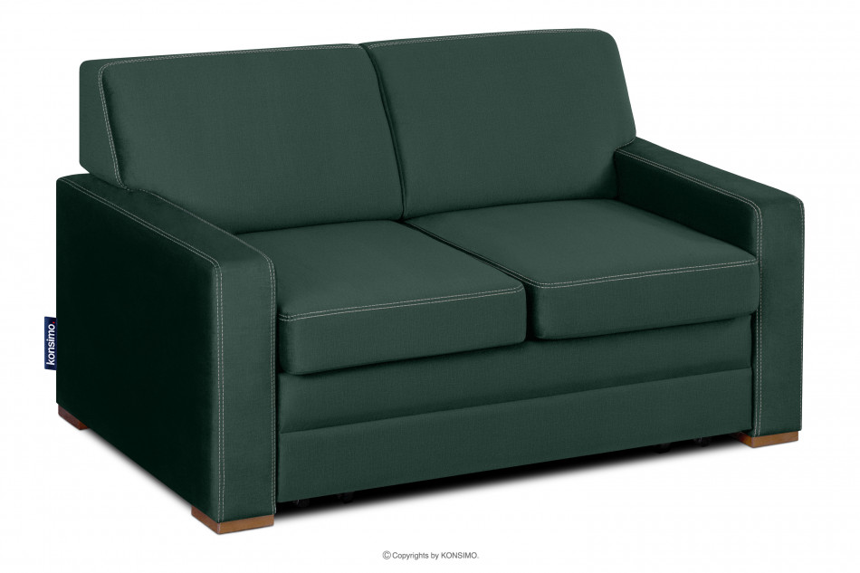 EMBER Sofa rozkładana do przodu z wygodnym wysokim oparciem zielona ciemny zielony - zdjęcie 2