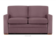 Sofa rozkładana do przodu z wygodnym wysokim oparciem różowa
