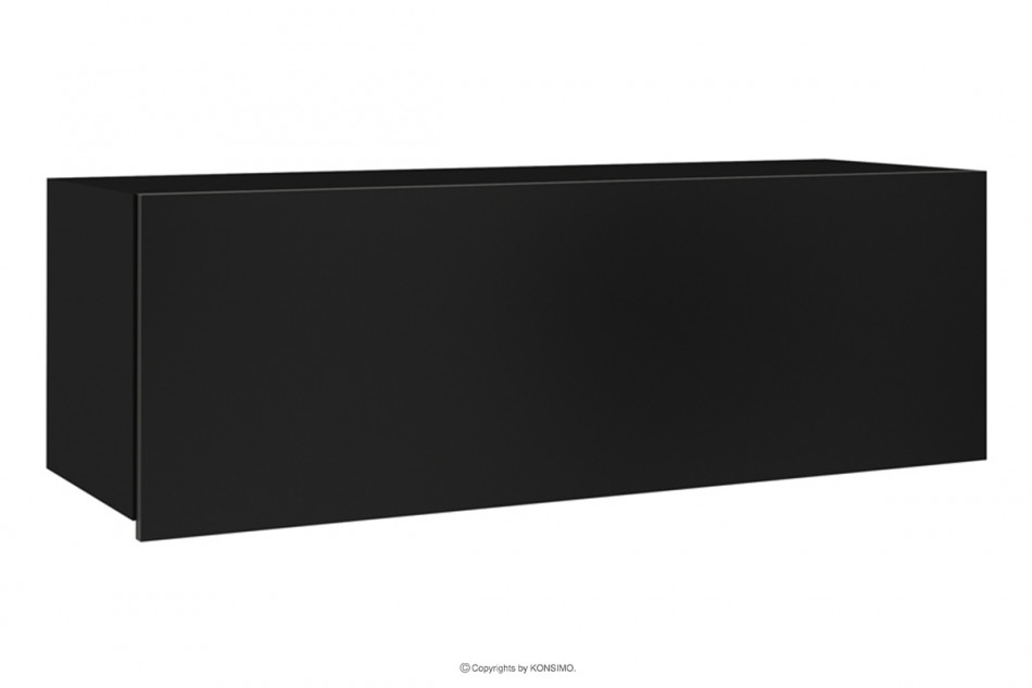 PAVO Półka wisząca zamykana czarny połysk czarny połysk/czarny matowy - zdjęcie 0