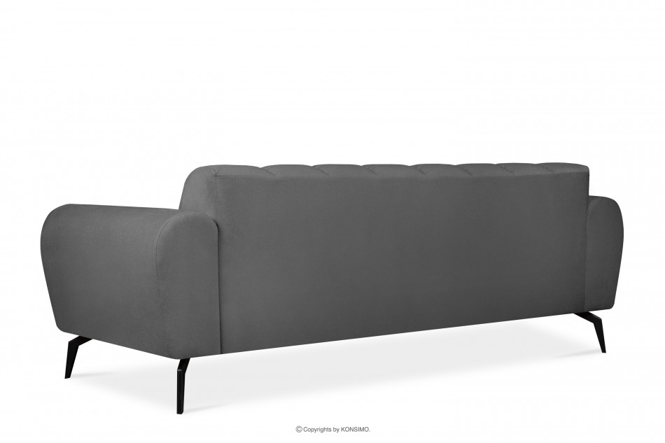 RUBERO Sofa trzyosobowa na nóżkach jasnoszara jasny szary - zdjęcie 3