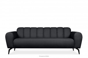 RUBERO, https://konsimo.pl/kolekcja/rubero/ Nowoczesna sofa 3 na nóżkach ciemnoszara ciemny szary - zdjęcie