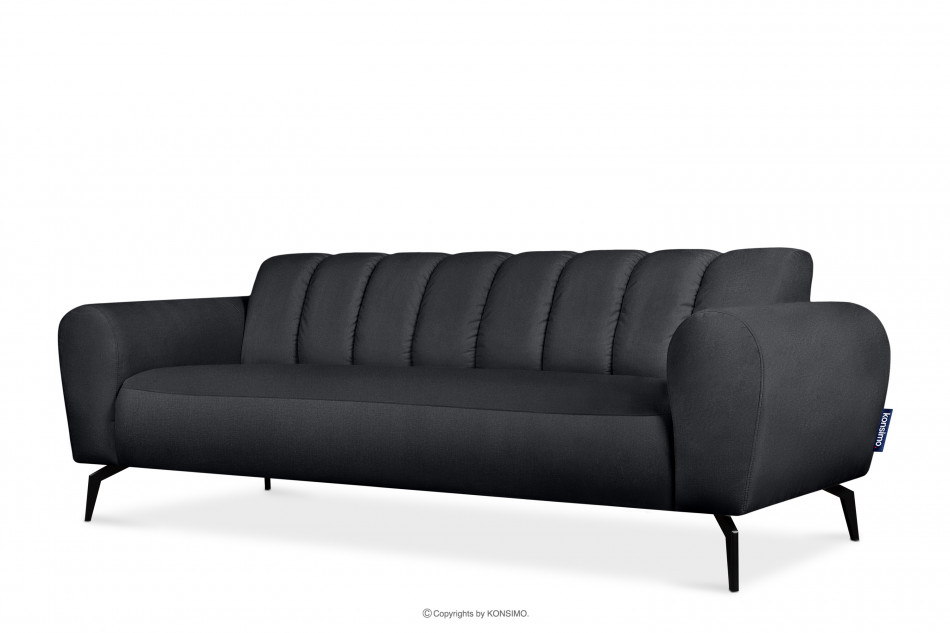 RUBERO Nowoczesna sofa 3 na nóżkach ciemnoszara ciemny szary - zdjęcie 2