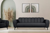 RUBERO Nowoczesna sofa 3 na nóżkach ciemnoszara ciemny szary - zdjęcie 2