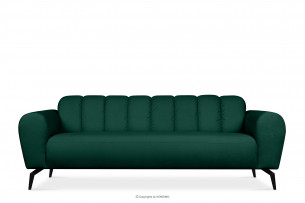 RUBERO, https://konsimo.pl/kolekcja/rubero/ Wygodna sofa 3 osobowa ciemnozielona ciemny zielony - zdjęcie