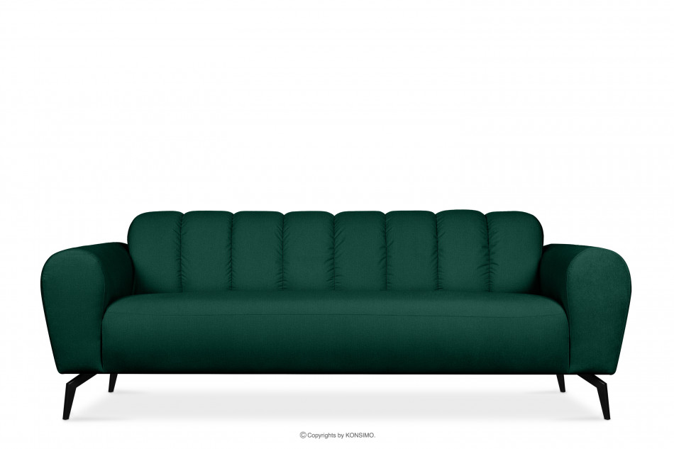 RUBERO Wygodna sofa 3 osobowa ciemnozielona ciemny zielony - zdjęcie 0
