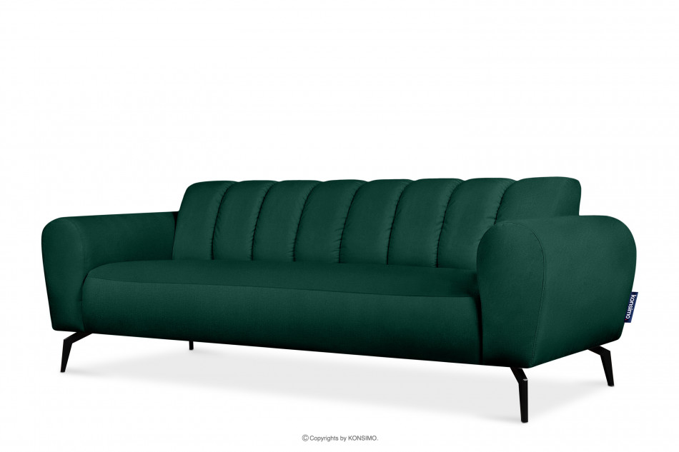 RUBERO Wygodna sofa 3 osobowa ciemnozielona ciemny zielony - zdjęcie 2