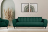 RUBERO Wygodna sofa 3 osobowa ciemnozielona ciemny zielony - zdjęcie 2