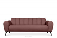 Różowa sofa 3 osobowa na nóżkach