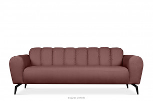 RUBERO, https://konsimo.pl/kolekcja/rubero/ Różowa sofa 3 osobowa na nóżkach różowy - zdjęcie