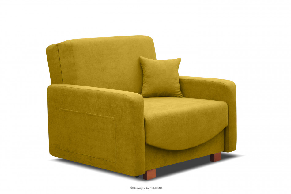 INCA Fotel rozkładany do spania amerykanka żółty żółty - zdjęcie 2