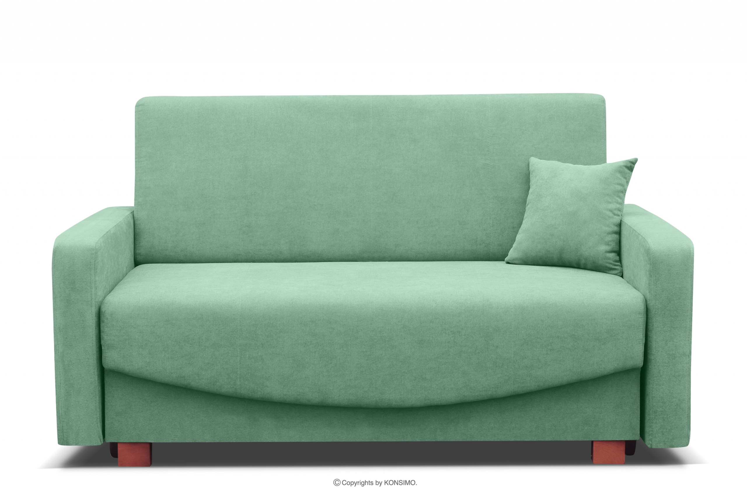Sofa amerykanka trzyosobowa rozkładana z funkcją spania miętowa