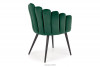 SMILO Krzesło do salonu muszelka zielone ciemny zielony - zdjęcie 5
