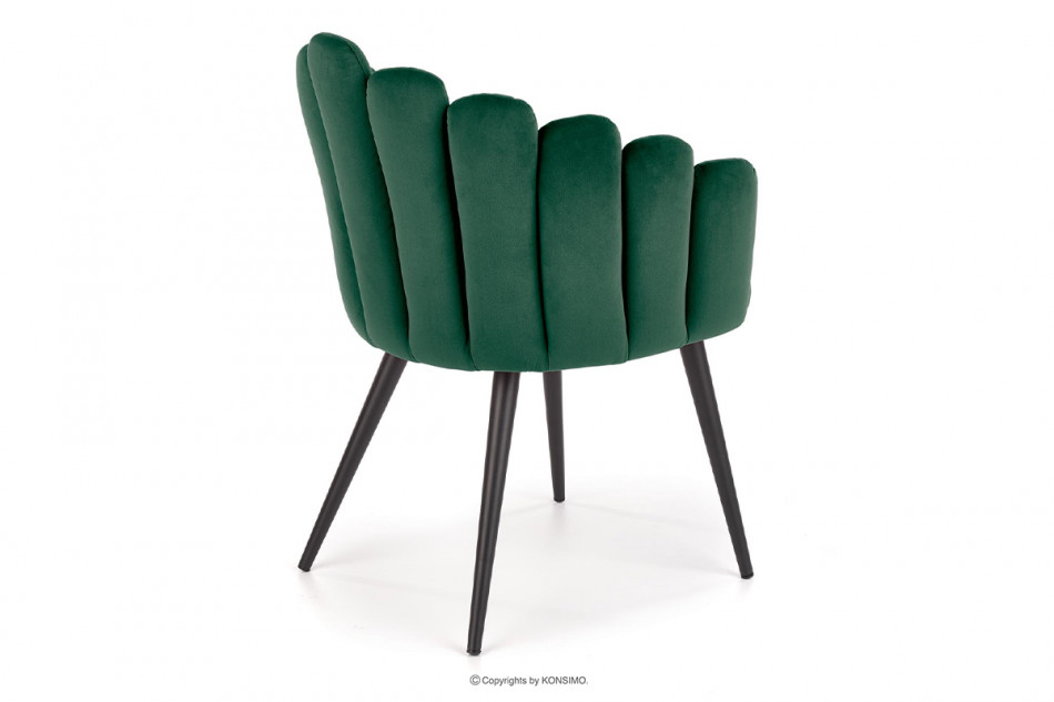 SMILO Krzesło do salonu muszelka zielone ciemny zielony - zdjęcie 4