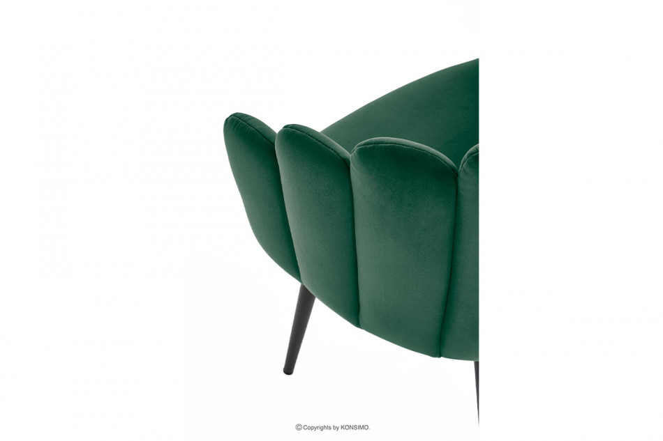 SMILO Krzesło do salonu muszelka zielone ciemny zielony - zdjęcie 8