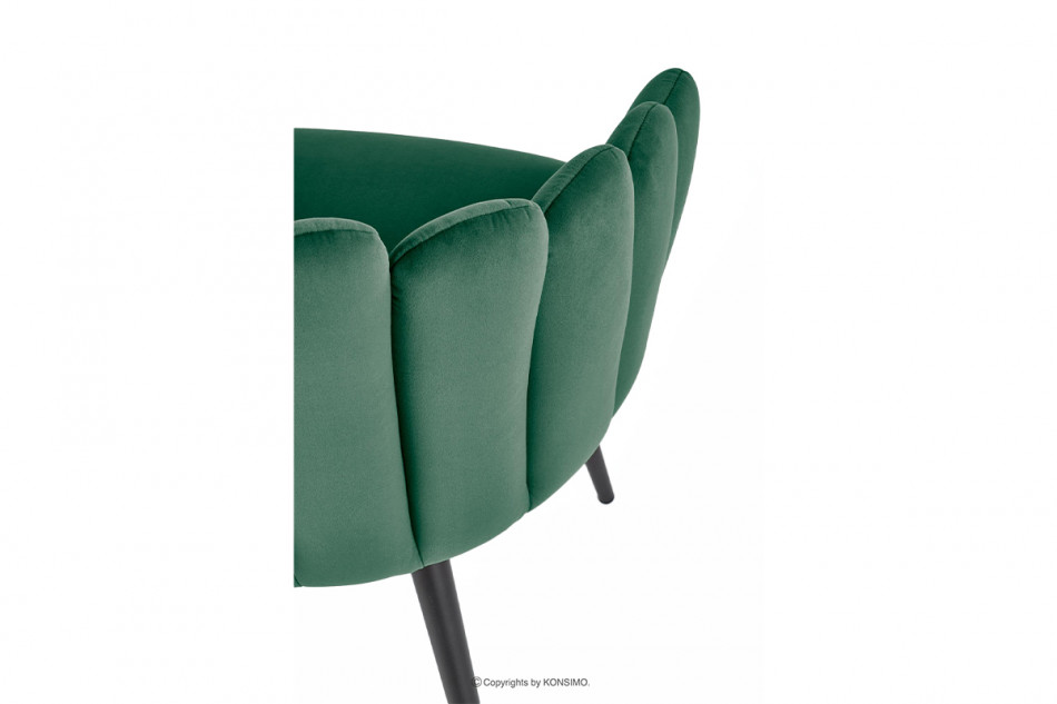 SMILO Krzesło do salonu muszelka zielone ciemny zielony - zdjęcie 7