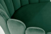 SMILO Krzesło do salonu muszelka zielone ciemny zielony - zdjęcie 10
