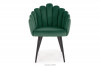 SMILO Krzesło do salonu muszelka zielone ciemny zielony - zdjęcie 2