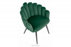 SMILO Krzesło do salonu muszelka zielone ciemny zielony - zdjęcie 6