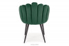 SMILO Krzesło do salonu muszelka zielone ciemny zielony - zdjęcie 4