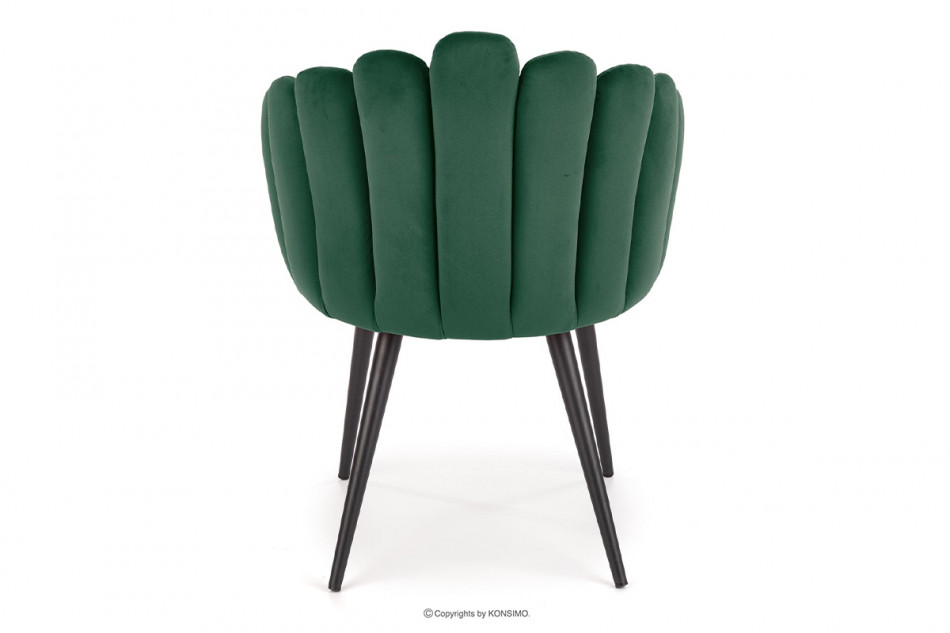 SMILO Krzesło do salonu muszelka zielone ciemny zielony - zdjęcie 3