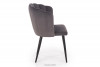 ARUM Krzesło tapicerowane muszelka szare szary - zdjęcie 3
