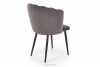 ARUM Krzesło tapicerowane muszelka szare szary - zdjęcie 4