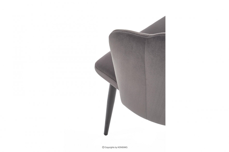 ARUM Krzesło tapicerowane muszelka szare szary - zdjęcie 8