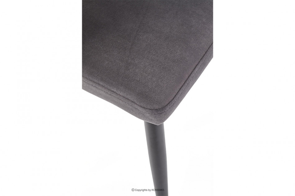 ARUM Krzesło tapicerowane muszelka szare szary - zdjęcie 6