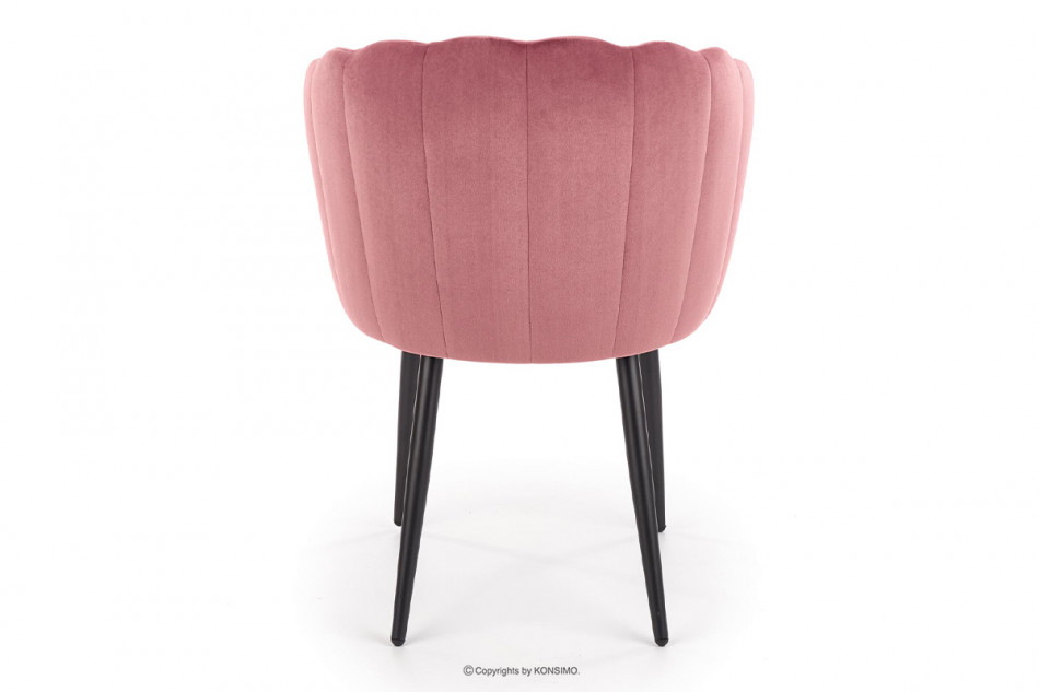ARUM Krzesło tapicerowane muszelka różowe różowy - zdjęcie 4