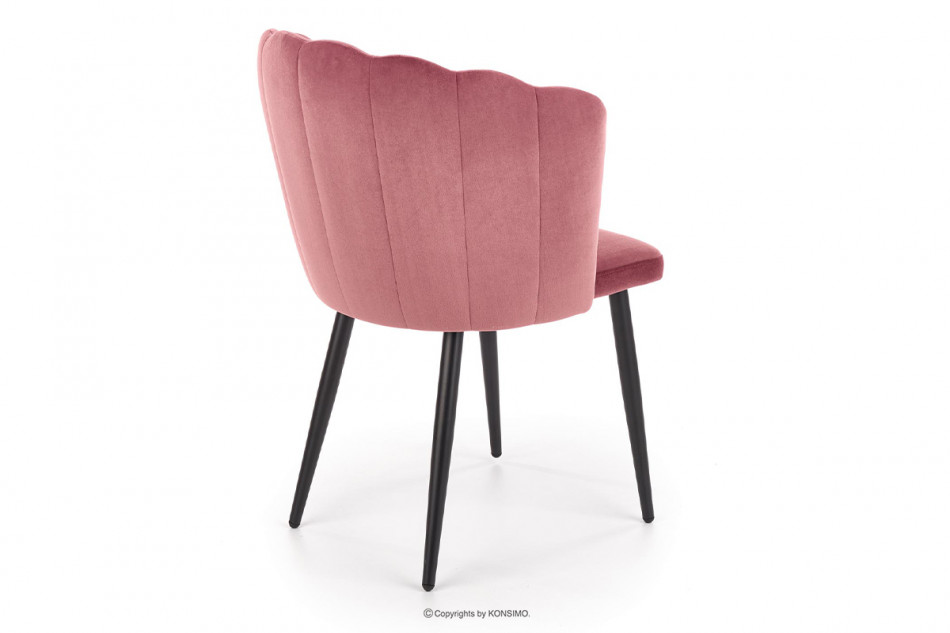 ARUM Krzesło tapicerowane muszelka różowe różowy - zdjęcie 3