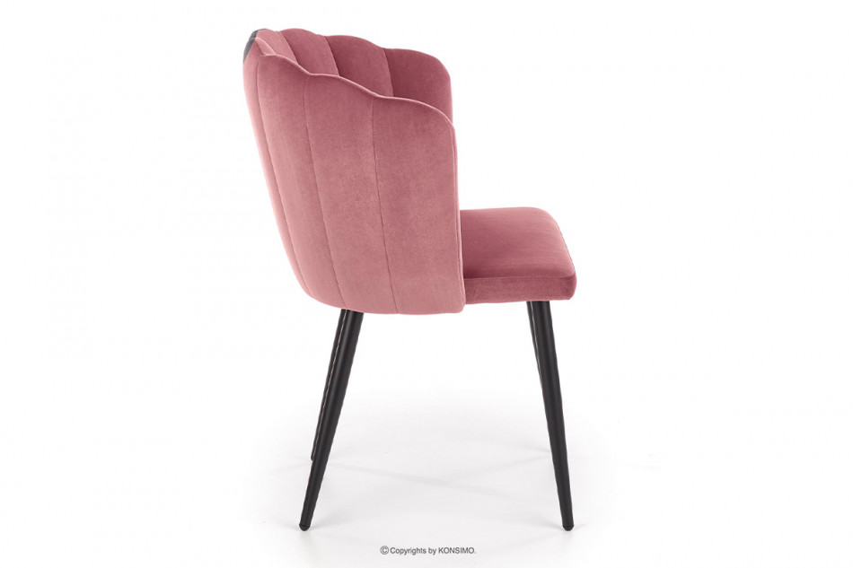 ARUM Krzesło tapicerowane muszelka różowe różowy - zdjęcie 2