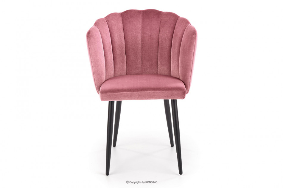 ARUM Krzesło tapicerowane muszelka różowe różowy - zdjęcie 1