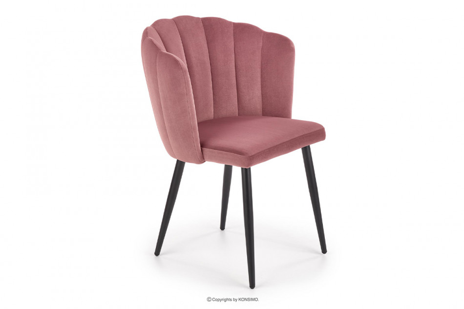 ARUM Krzesło tapicerowane muszelka różowe różowy - zdjęcie 0