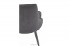 VILOSI Krzesło do jadalni tapicerowane welur szare szary - zdjęcie 9