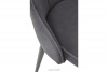 VILOSI Krzesło do jadalni tapicerowane welur szare szary - zdjęcie 7