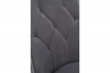 VILOSI Krzesło do jadalni tapicerowane welur szare szary - zdjęcie 11