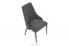 VILOSI Krzesło do jadalni tapicerowane welur szare szary - zdjęcie 6