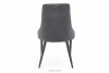 VILOSI Krzesło do jadalni tapicerowane welur szare szary - zdjęcie 5