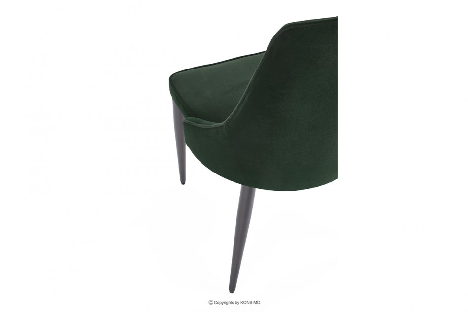 VILOSI Krzesło do jadalni tapicerowane welur zielone morski - zdjęcie 8