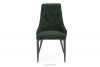 VILOSI Krzesło do jadalni tapicerowane welur zielone morski - zdjęcie 2