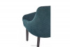 GRAPO Skandynawskie krzesło kubełek z podłokietnikami zielone na drewnianych czarnych nogach ciemny zielony - zdjęcie 8
