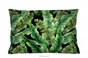 HUNGA, https://konsimo.pl/kolekcja/hunga/ Poduszka podłużna liście bananowca ciemny zielony - zdjęcie