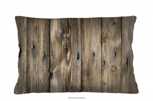 TERRES, https://konsimo.pl/kolekcja/terres/ Poduszka wzór drewno orzech 60x40 jasny brązowy - zdjęcie