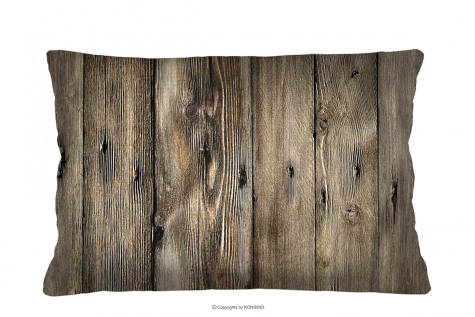 TERRES Poduszka wzór drewno orzech 60x40 jasny brązowy - zdjęcie